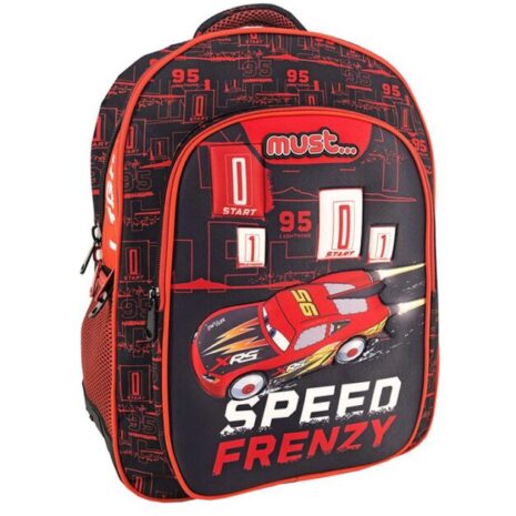 Σχολική Τσάντα Πλάτης Δημοτικού Disney Cars Speed Frenzy Must