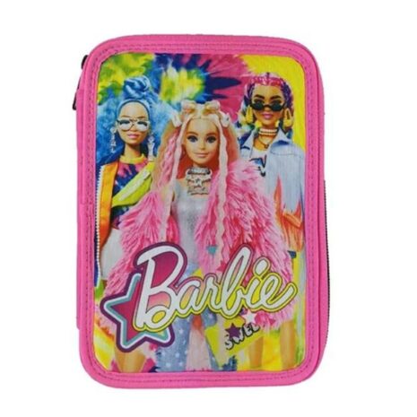 Κασετίνα διπλή γεμάτη Barbie Extra