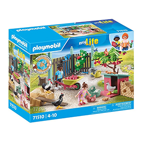 Playmobil My Life Κήπος εξοχικού σπιτιού με κοτέτσι 71510